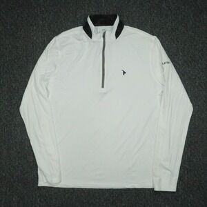 Greyson Pullover Mens Large White Guide Sport Performance Quarter Zip Golf